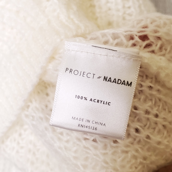 Project Naadam Bell Sleeve Off White Knit Sweater - Picture 4 of 7